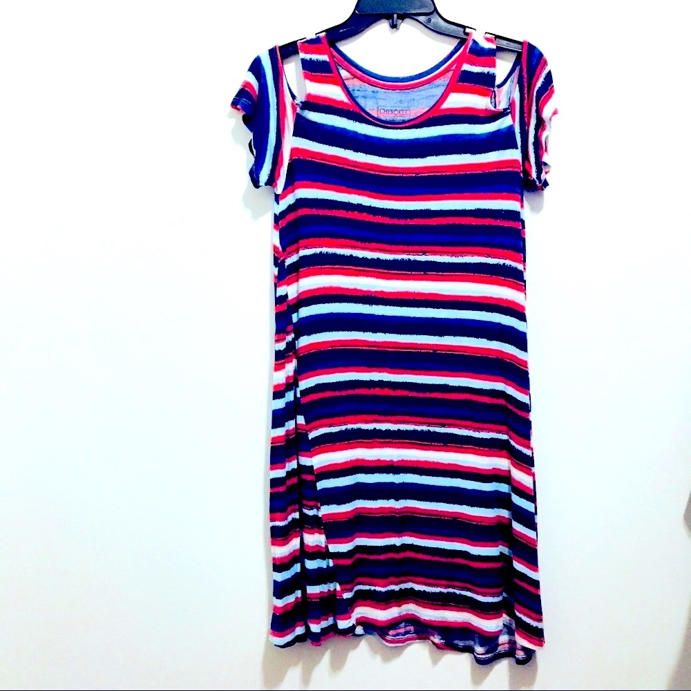 Cherokee Print Cold Shoulder Pajama Dress